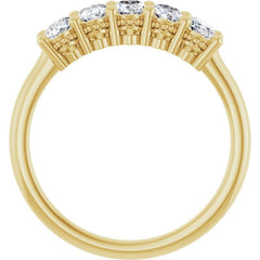 14K Yellow 9/10 CTW Lab-Grown Diamond Anniversary Band