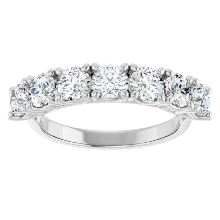 14K White 1 5/8 CTW Lab-Grown Diamond Anniversary Band