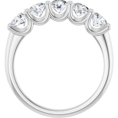 14K White 1 1/3 CTW Lab-Grown Diamond Anniversary Band