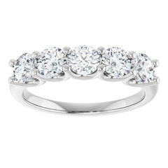 14K White 1 1/3 CTW Lab-Grown Diamond Anniversary Band