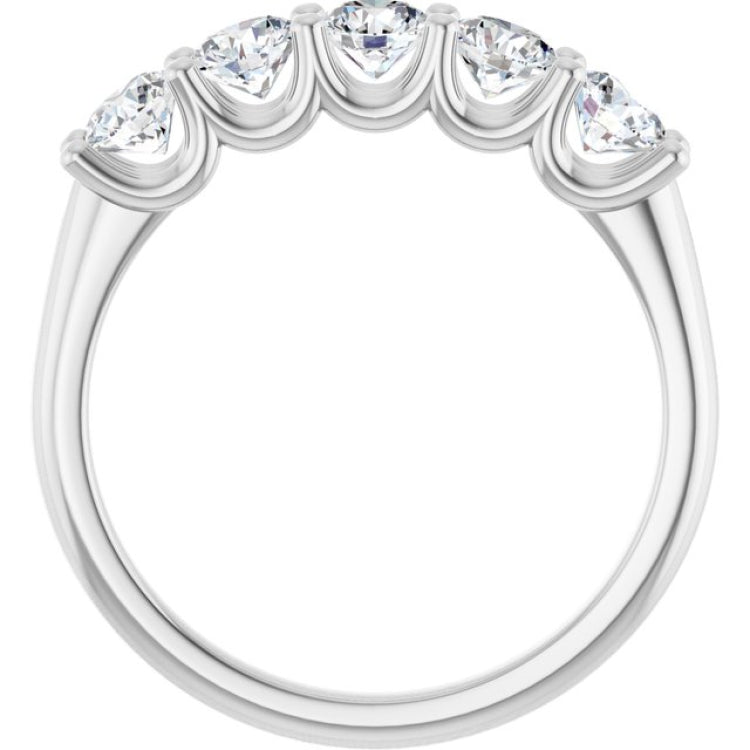 14K White 1 CTW Lab-Grown Diamond Anniversary Band