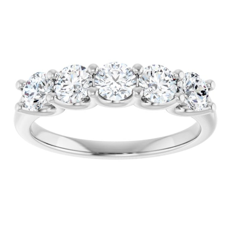 14K White 1 CTW Lab-Grown Diamond Anniversary Band