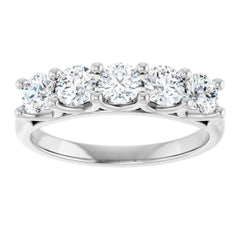 Platinum 1 CTW Lab-Grown Diamond Anniversary Band