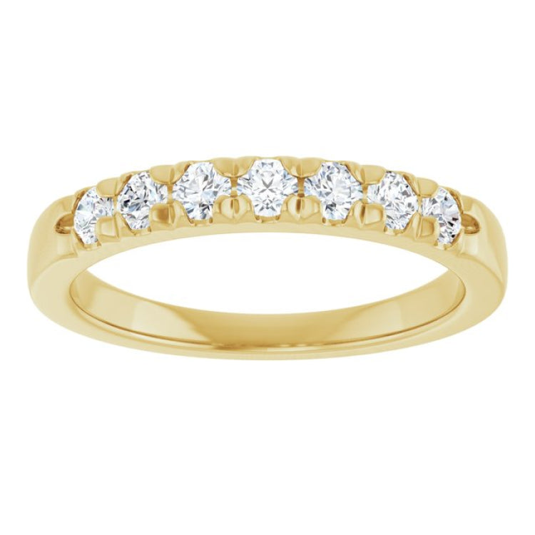 14K Yellow 3/8 CTW Lab-Grown Diamond French-Set Anniversary Band