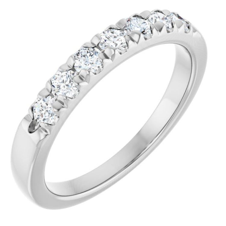 Platinum 3/8 CTW Lab-Grown Diamond French-Set Anniversary Band