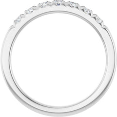 Platinum 3/8 CTW Lab-Grown Diamond French-Set Anniversary Band
