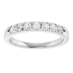 Platinum 3/8 CTW Lab-Grown Diamond French-Set Anniversary Band