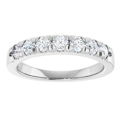 Platinum 3/4 CTW Lab-Grown Diamond French-Set Anniversary Band