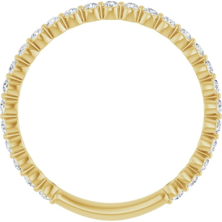 14K Yellow 1 1/6 CTW Lab-Grown Diamond Anniversary Band