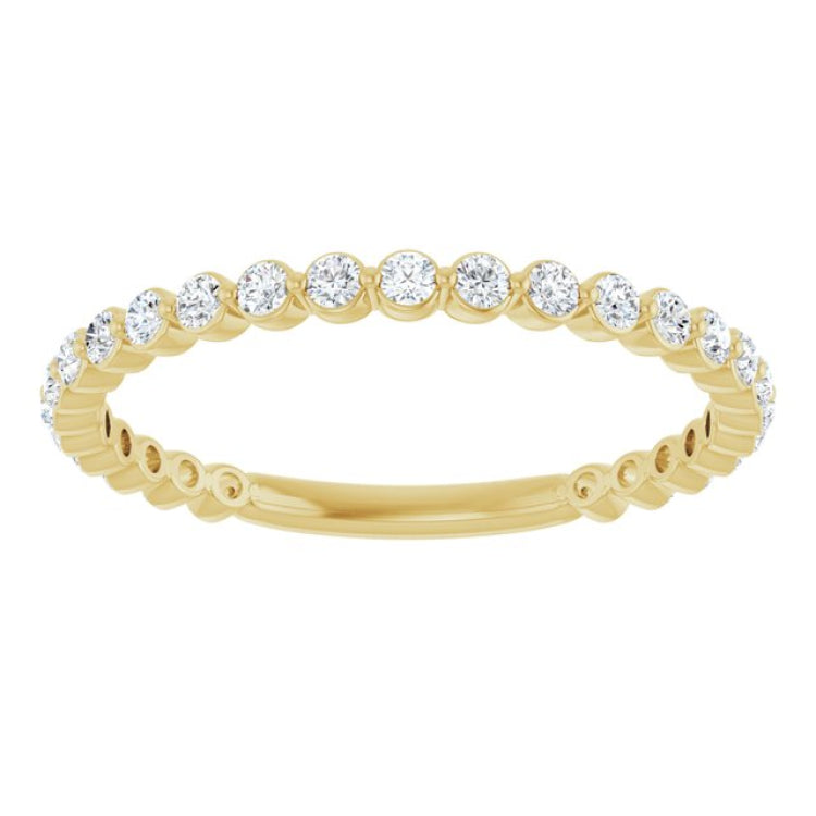 14K Yellow 1 1/6 CTW Lab-Grown Diamond Anniversary Band