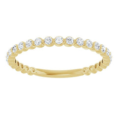 14K Yellow 1 1/6 CTW Lab-Grown Diamond Anniversary Band