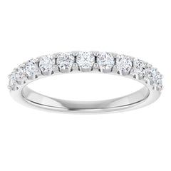 Platinum 1/2 CTW Lab-Grown Diamond Anniversary Band
