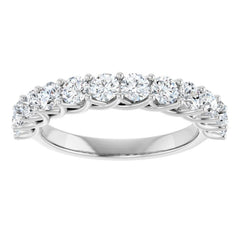 Platinum 1 CTW Lab-Grown Diamond Anniversary Band
