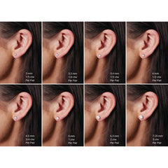 14K Rose Gold 7 mm Lab-Grown Alexandrite Earrings