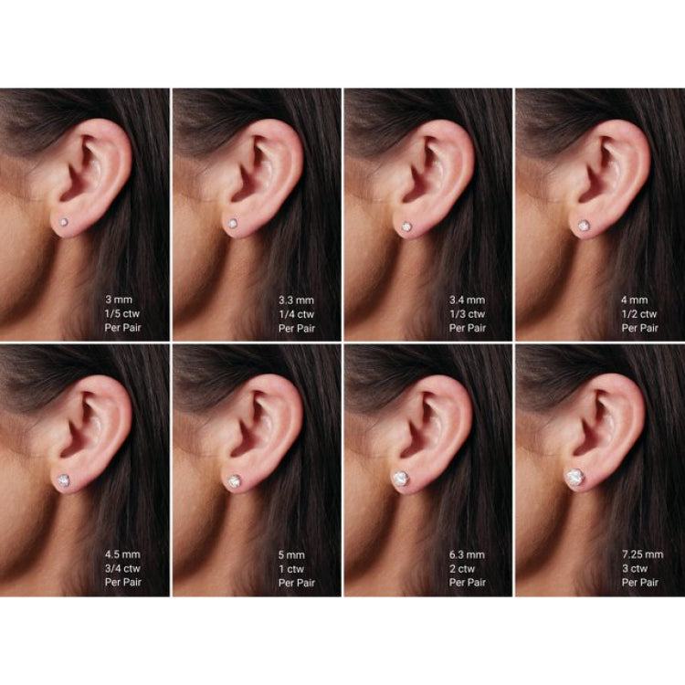 14K White Gold 7 mm Natural Tanzanite Earrings