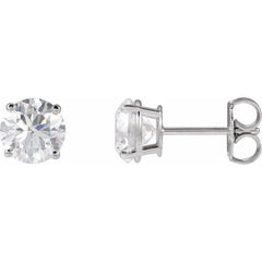 Sterling Silver 7 mm Natural Smoky Quartz Earrings