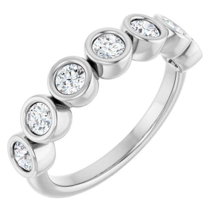 Platinum 5/8 CTW Lab-Grown Diamond  Anniversary Band
