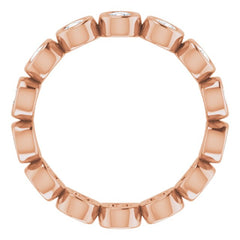14K Rose 1 CTW Lab-Grown Diamond  Eternity Band