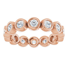 14K Rose 1 CTW Lab-Grown Diamond  Eternity Band