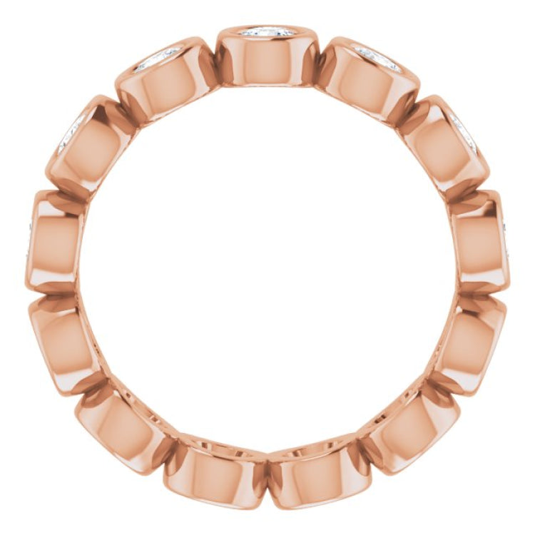 14K Rose 1 1/4 CTW Lab-Grown Diamond  Eternity Band