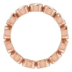 14K Rose 1 1/4 CTW Lab-Grown Diamond  Eternity Band