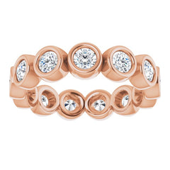 14K Rose 1 1/4 CTW Lab-Grown Diamond  Eternity Band