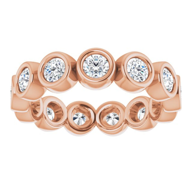 14K Rose 1 CTW Lab-Grown Diamond  Eternity Band