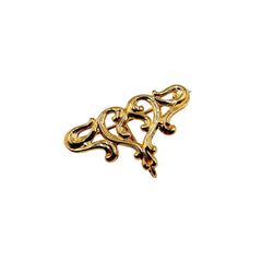 APPRAISED $325 - 14kt Yellow Gold Heart Scroll Pin 