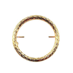 APPRAISED $250 - 14kt Yellow Gold Circle Pin with Middle Cut