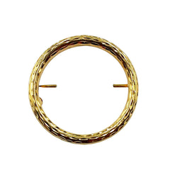 APPRAISED $250 - 14kt Yellow Gold Circle Pin with Middle Cut 