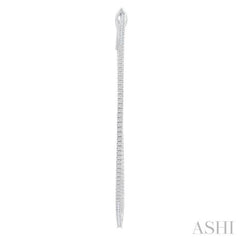 1 Ctw Inside & Outside Round Cut Diamond Hoop Earring in 14K White Gold