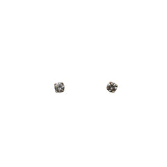 APPRAISED $500 - 14kt Yellow Gold 4 Prong Ear Studs with 2 Round Brilliant Diamonds - T. - .21ct 