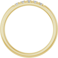 14K Yellow 1/6 CTW Lab-Grown Diamond French-Set Anniversary Band