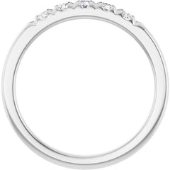 14K White 1/3 CTW Lab-Grown Diamond French-Set Anniversary Band