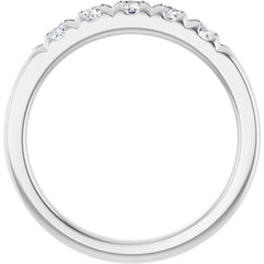 Platinum 1/2 CTW Lab-Grown Diamond French-Set Anniversary Band