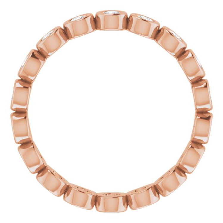 14K Rose 1/2 CTW Natural Diamond Eternity Band