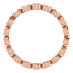 14K Rose 1/2 CTW Natural Diamond Eternity Band