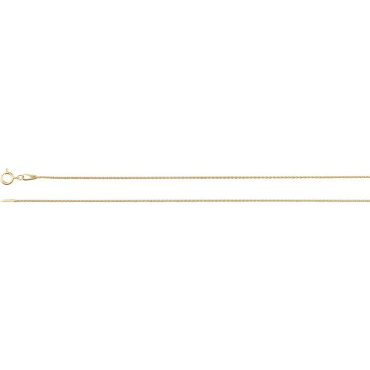 14K Yellow 1 mm Wheat 16" Chain