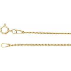 14K Yellow 1 mm Wheat 18" Chain