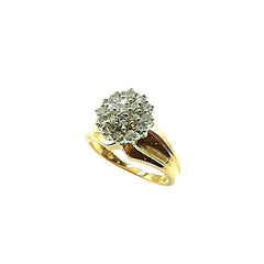 APPRAISED $700 - 14kt Yellow Gold Band with 19 Round Brilliant Diamonds - T. - .40ct