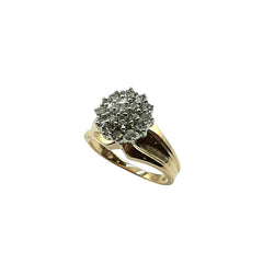APPRAISED $700 - 14kt Yellow Gold Band with 19 Round Brilliant Diamonds - T. - .40ct 