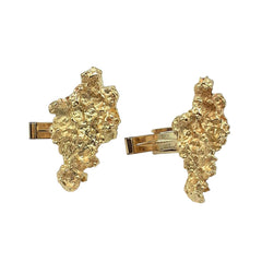APPRAISED $1400 - 14kt Yellow Gold Nugget Cufflinks 