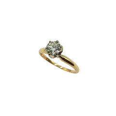 APPRAISED $2300 - 14kt Yellow Gold Band with 1 Old European Cut Diamond - T. - .52ct 