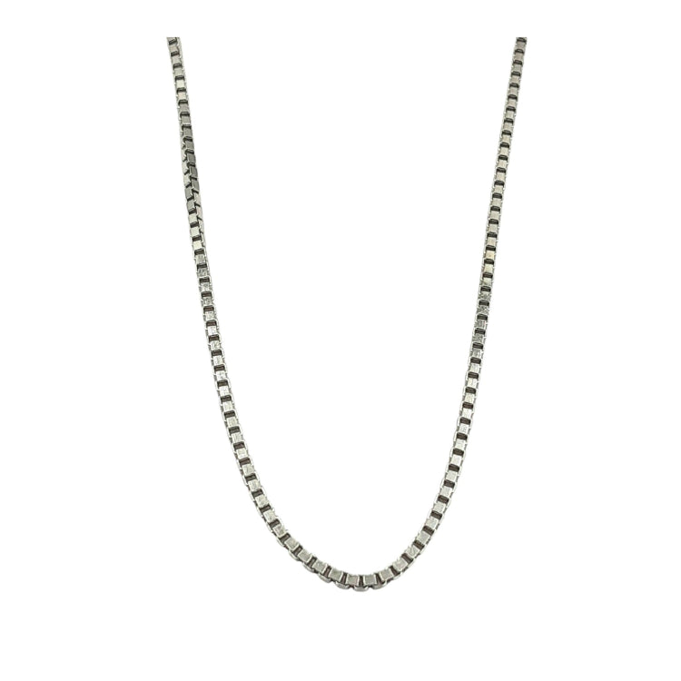 APPRAISED $650 - 14kt White Gold 20" Box Link Chain 