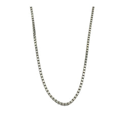 APPRAISED $650 - 14kt White Gold 20" Box Link Chain 