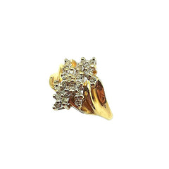 APPRAISED $450 - 10kt Yellow Gold Band with 23 Single Cut Diamonds - T. - .23ct