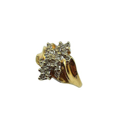 APPRAISED $450 - 10kt Yellow Gold Band with 23 Single Cut Diamonds - T. - .23ct