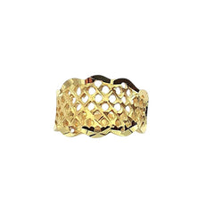 APPRAISED $425 - 14kt Yellow Gold Lattice Diagonal Cut Band