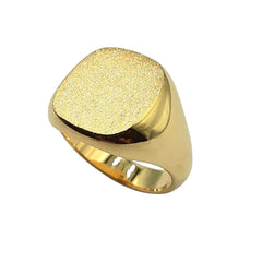 APPRAISED $1500 - 10kt Yellow Gold Square Top Signet Gent's Ring 