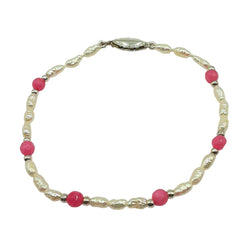 APPRAISED $30- Freshwater Pearls Alternating with Pink Beads